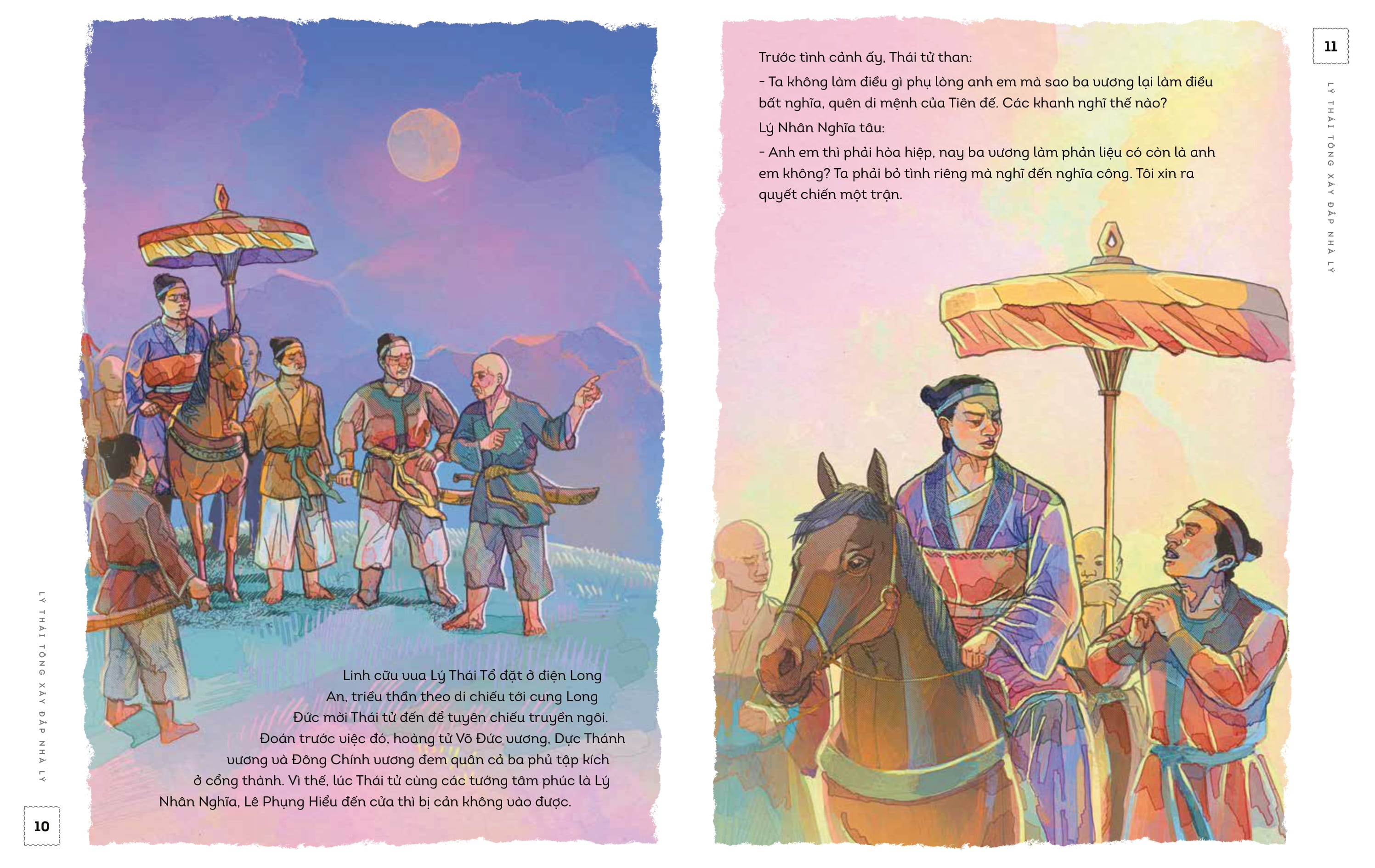 lịch sử việt nam bằng tranh - lý thái tông xây đắp nhà lý - bản màu - bìa cứng - Ảnh 6
