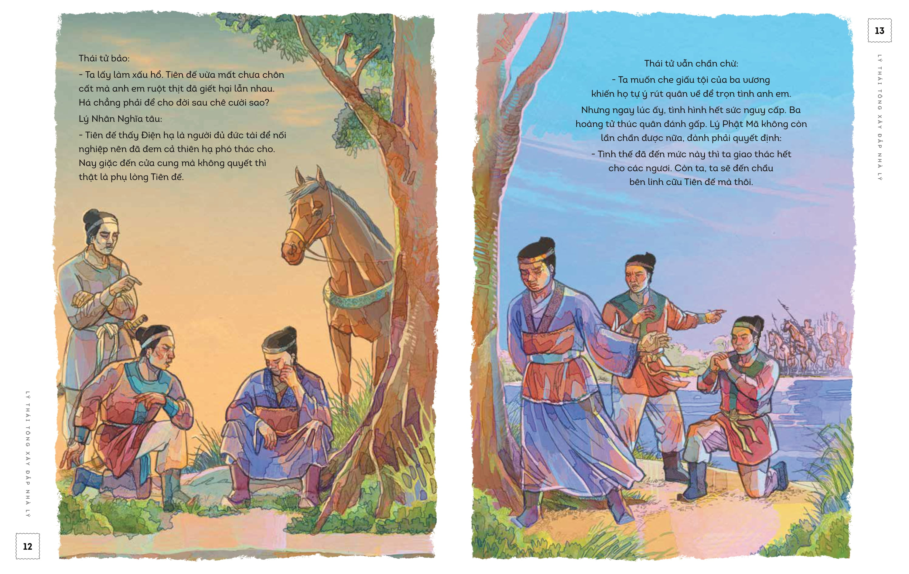 lịch sử việt nam bằng tranh - lý thái tông xây đắp nhà lý - bản màu - bìa cứng - Ảnh 7