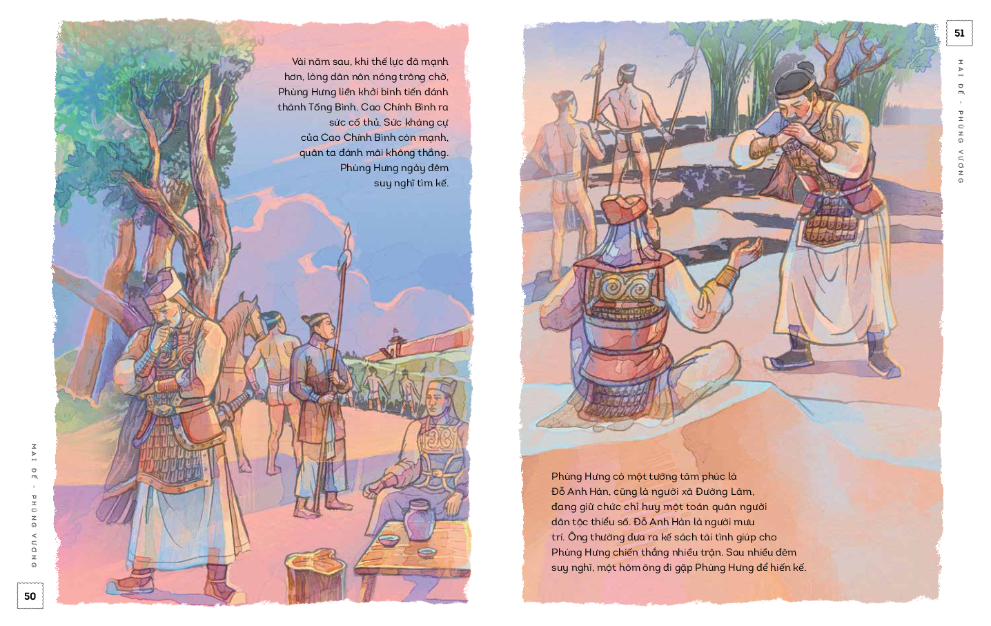 lịch sử việt nam bằng tranh - mai đế-phùng vương - bản màu - bìa cứng - Ảnh 4