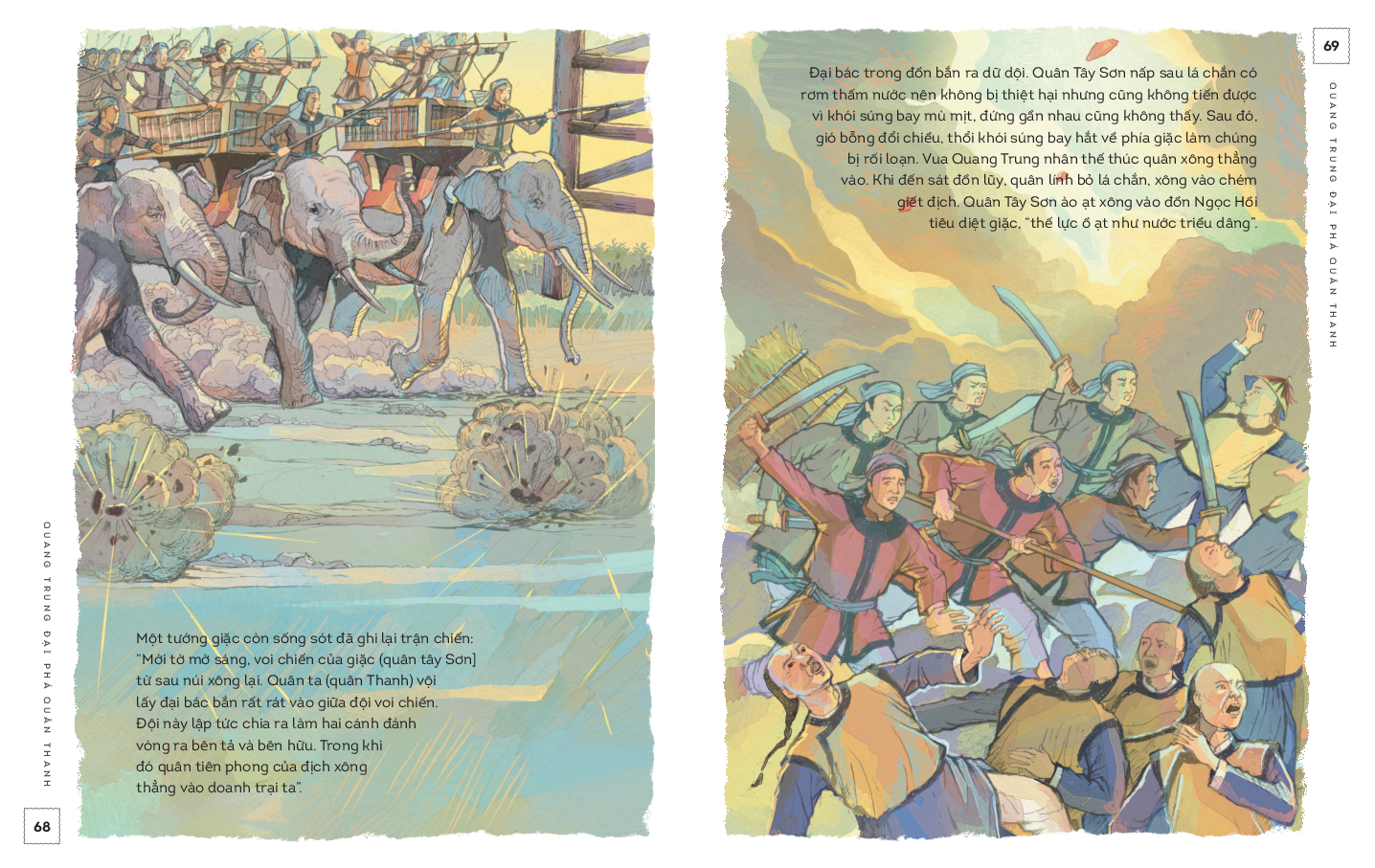 lịch sử việt nam bằng tranh - quang trung đại phá quân thanh - bản màu - Ảnh 4