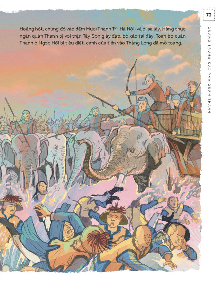 lịch sử việt nam bằng tranh - quang trung đại phá quân thanh - bản màu - bìa cứng - Ảnh 12