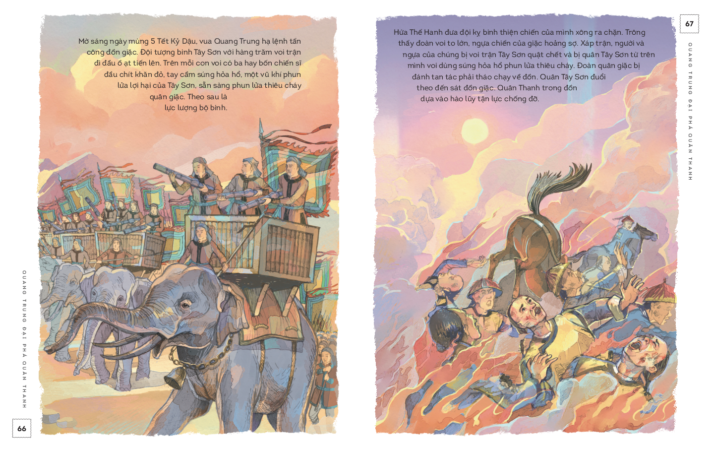 lịch sử việt nam bằng tranh - quang trung đại phá quân thanh - bản màu - bìa cứng - Ảnh 4