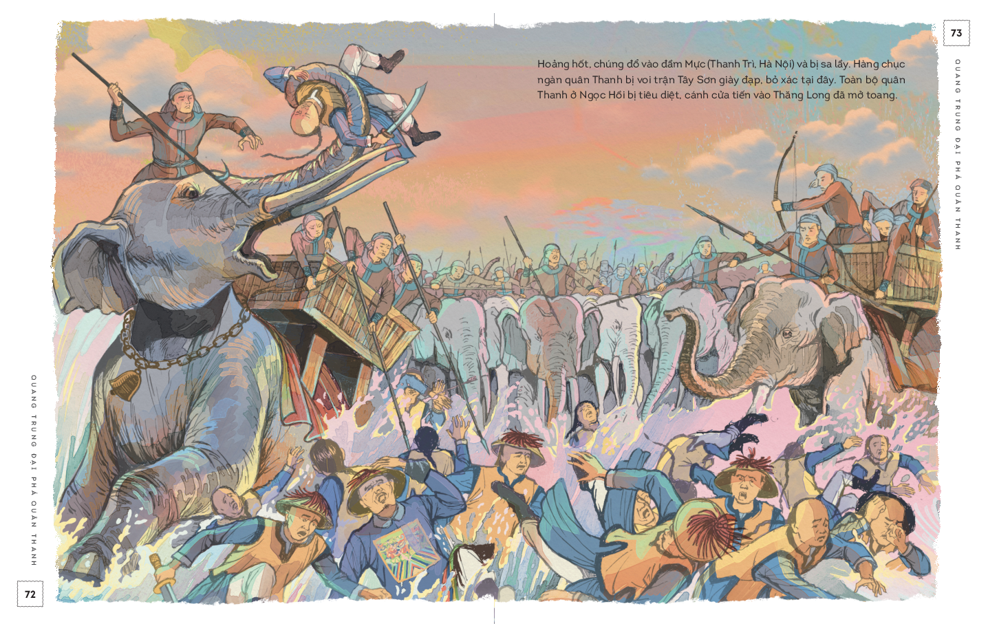 lịch sử việt nam bằng tranh - quang trung đại phá quân thanh - bản màu - bìa cứng - Ảnh 7