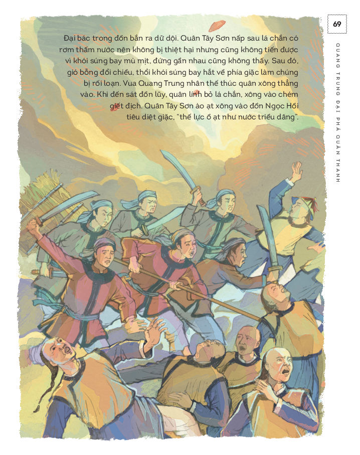 lịch sử việt nam bằng tranh - quang trung đại phá quân thanh - bản màu - bìa cứng - Ảnh 8