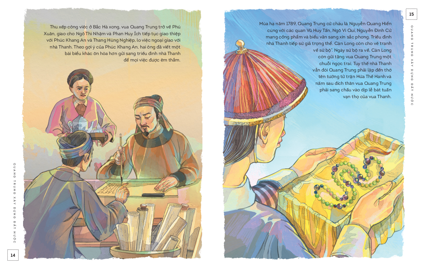 lịch sử việt nam bằng tranh - quang trung xây dựng đất nước - bản màu - Ảnh 4