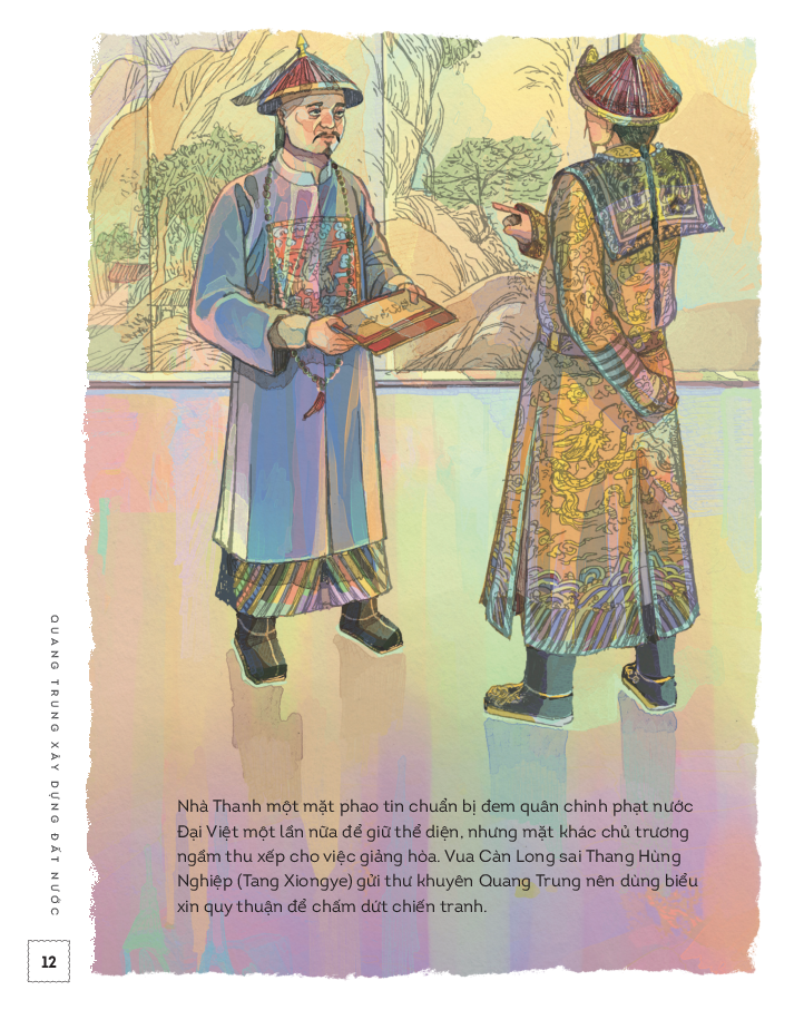 lịch sử việt nam bằng tranh - quang trung xây dựng đất nước - bản màu - bìa cứng - Ảnh 5