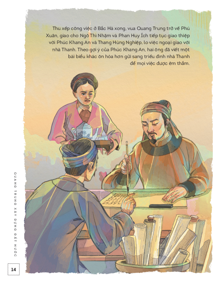 lịch sử việt nam bằng tranh - quang trung xây dựng đất nước - bản màu - bìa cứng - Ảnh 7