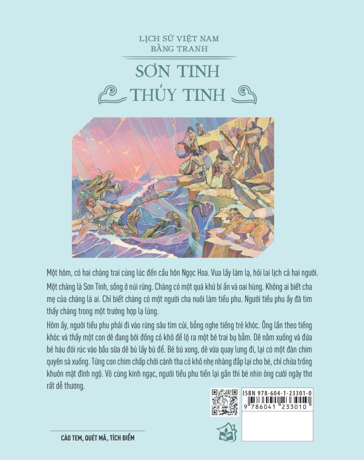 lịch sử việt nam bằng tranh - sơn tinh - thủy tinh - bìa cứng (bản màu) - Ảnh 9