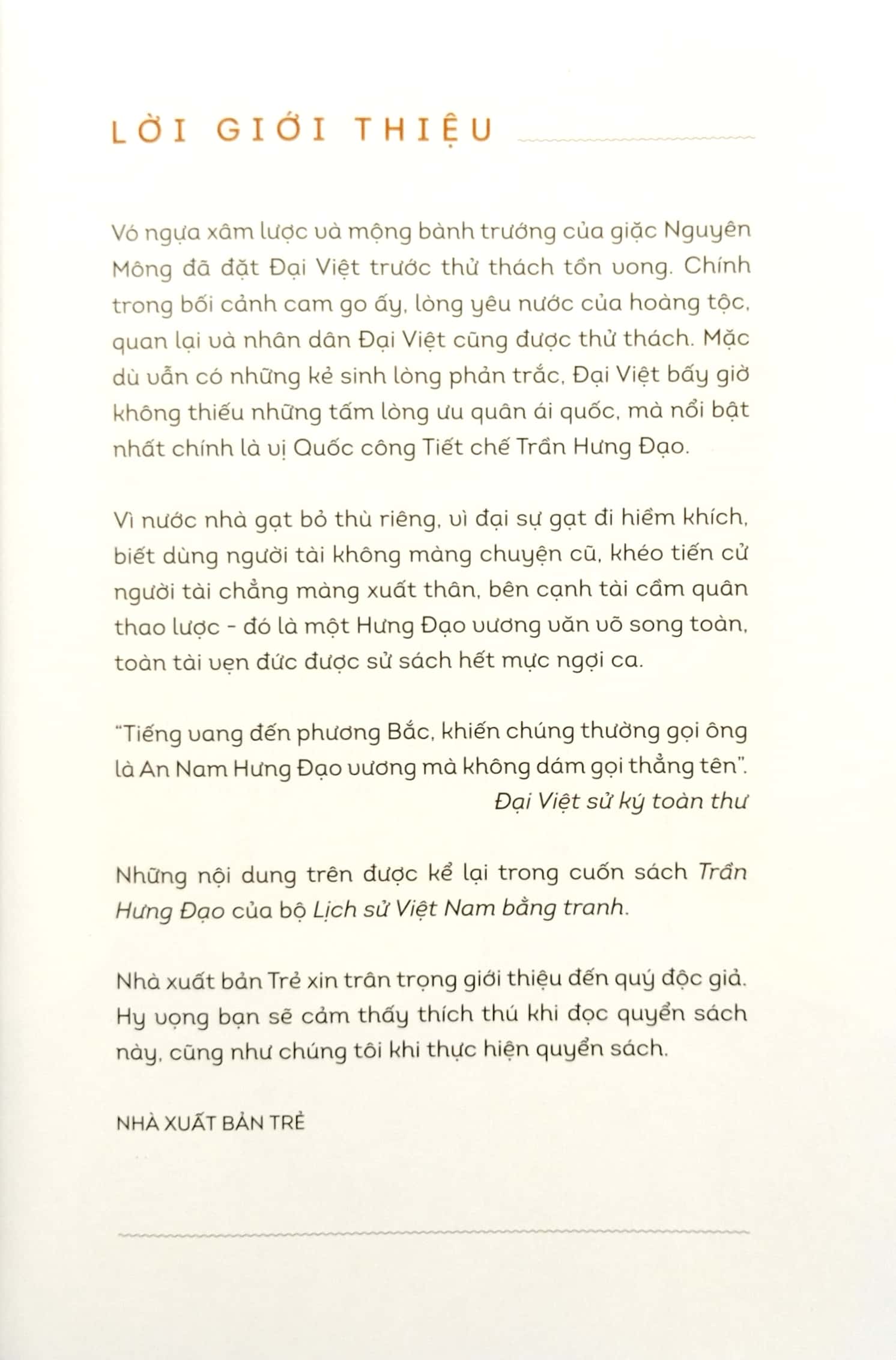 lịch sử việt nam bằng tranh - trần hưng đạo (bản màu) (tái bản 2023) - Ảnh 3