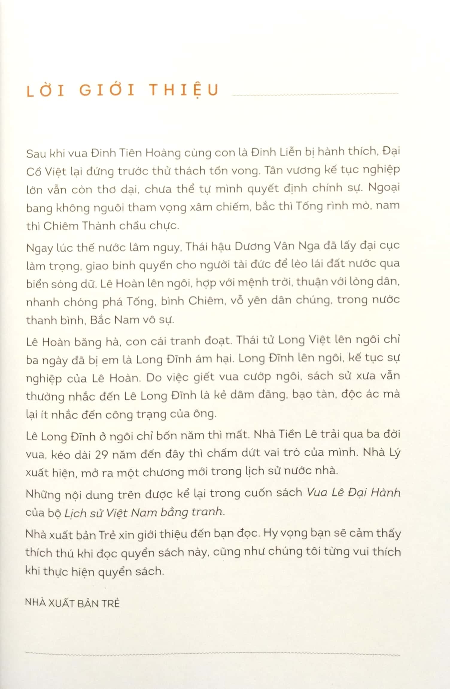 lịch sử việt nam bằng tranh - vua lê đại hành (bản màu) (tái bản 2023) - Ảnh 3