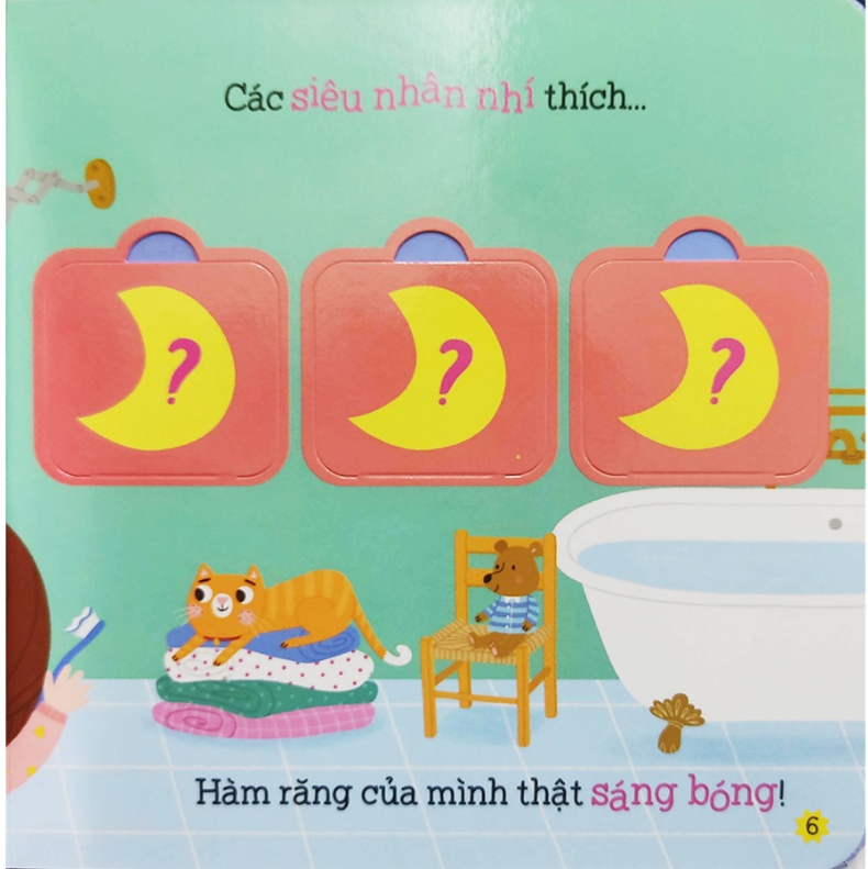 lift-the-flap - lật mở khám phá - bé ngăn nắp, đi ngủ đúng giờ - Ảnh 6