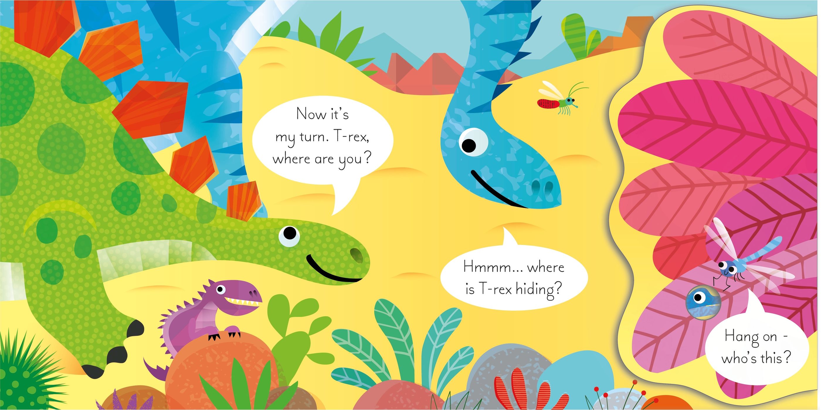 lift-the-flap play hide & seek with the dinosaurs - Ảnh 5