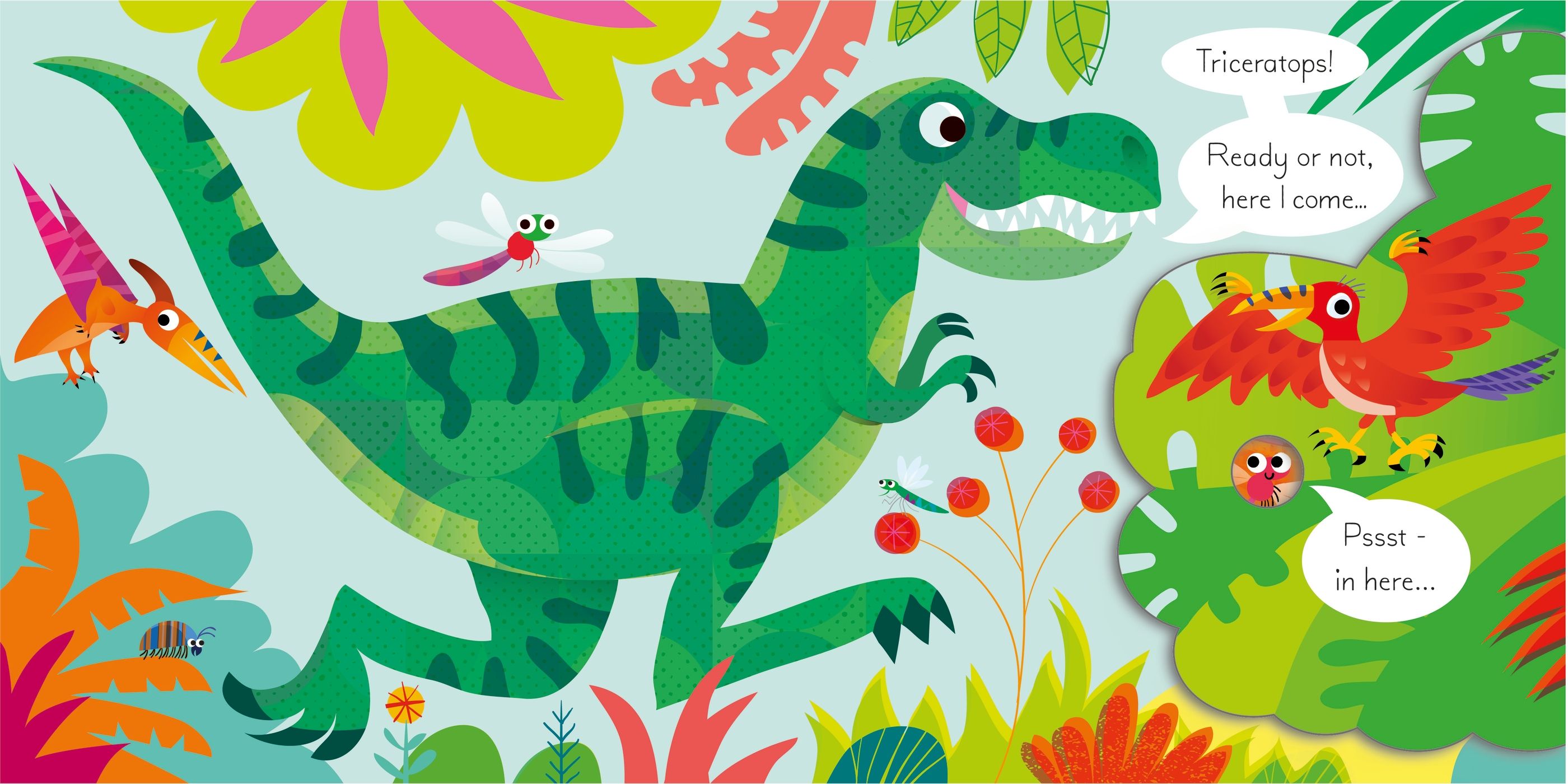 lift-the-flap play hide & seek with the dinosaurs - Ảnh 6