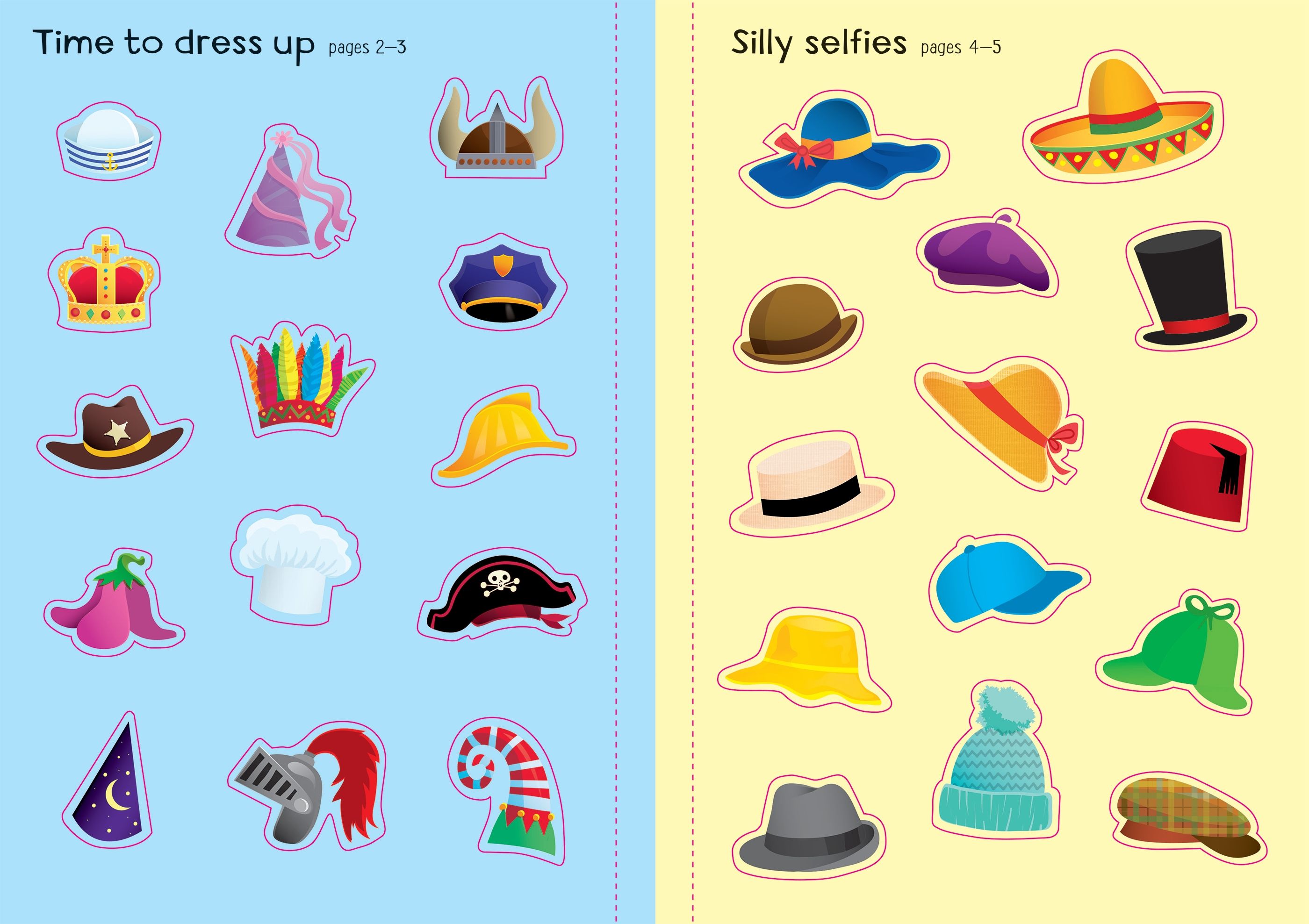 little first stickers funny hats - Ảnh 5