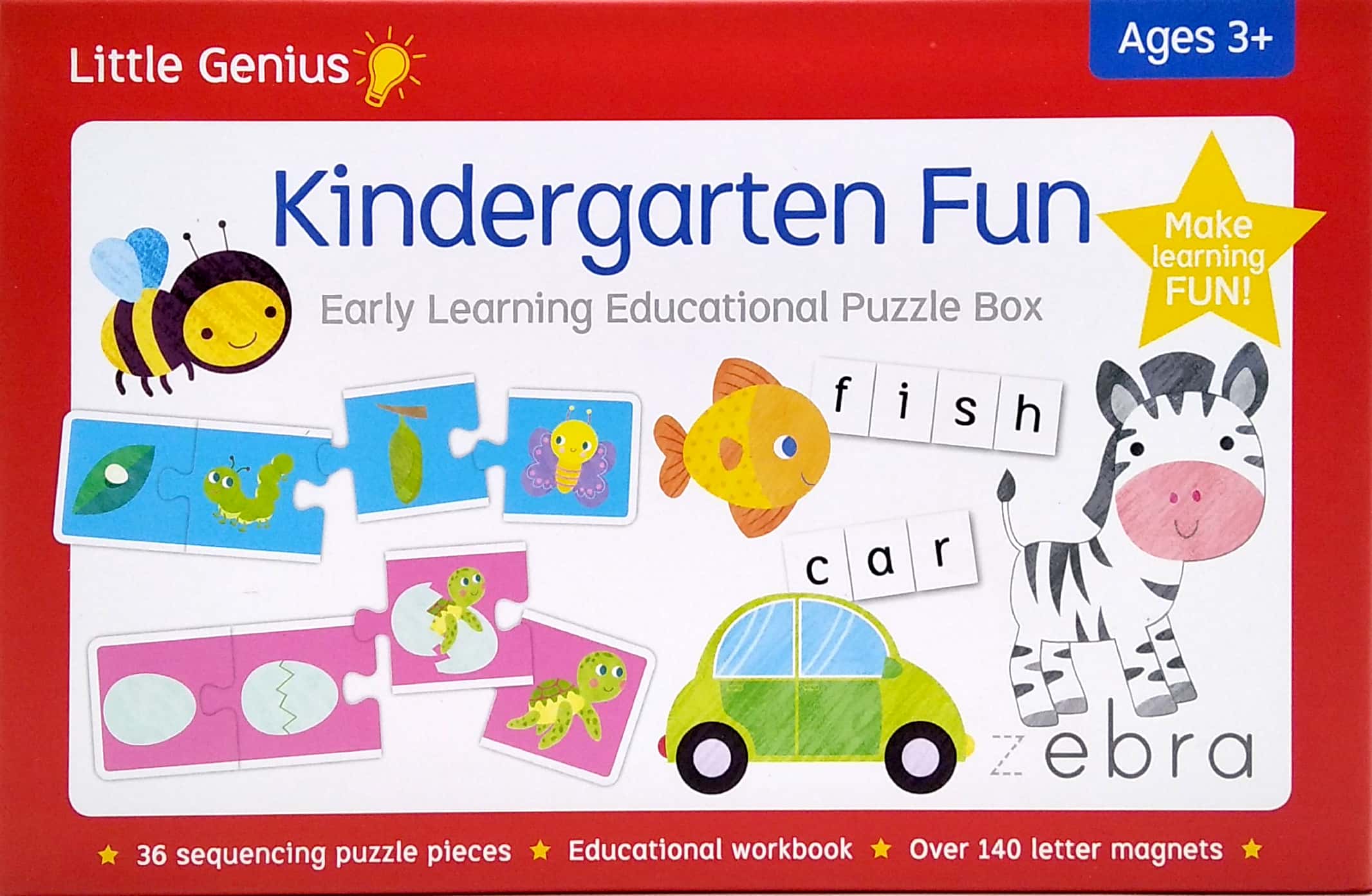 little genius: kindergarten fun early learning educational puzzle box - Ảnh 2