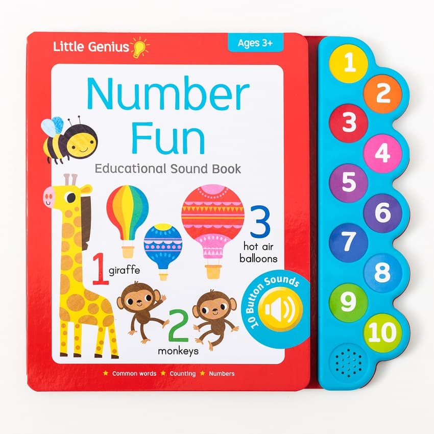 little genius number fun educational sound book - 10 button sound - Ảnh 2