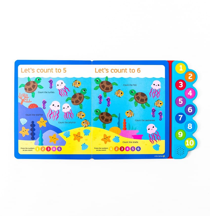 little genius number fun educational sound book - 10 button sound - Ảnh 3