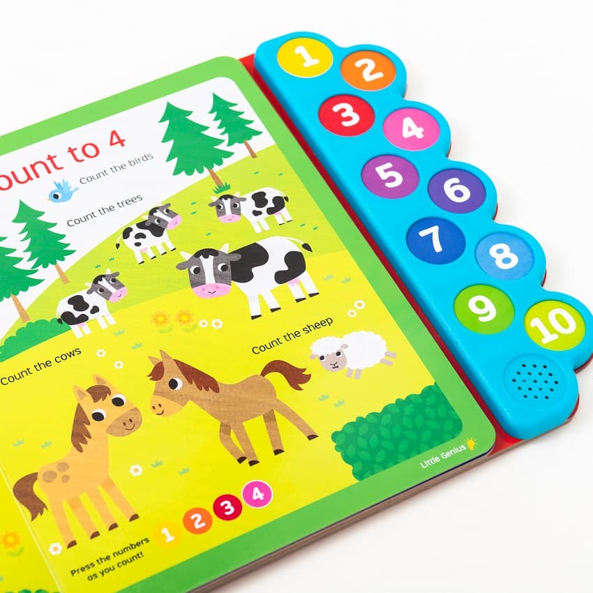 little genius number fun educational sound book - 10 button sound - Ảnh 4