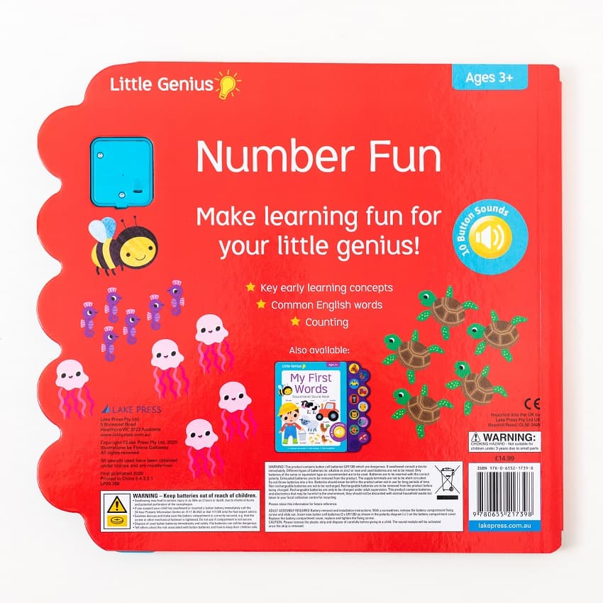little genius number fun educational sound book - 10 button sound - Ảnh 6