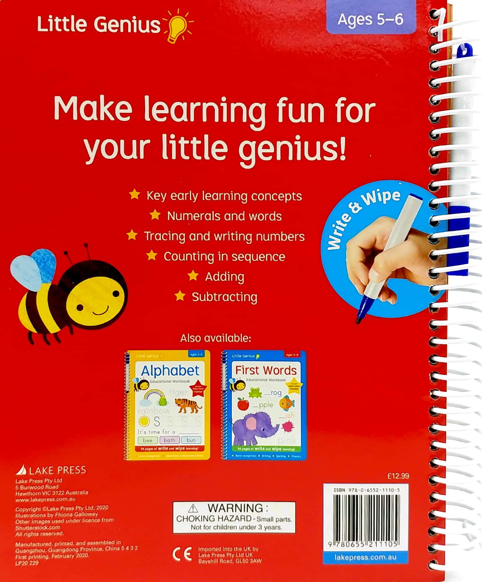 little genius write and wipe bind up - numbers - Ảnh 6