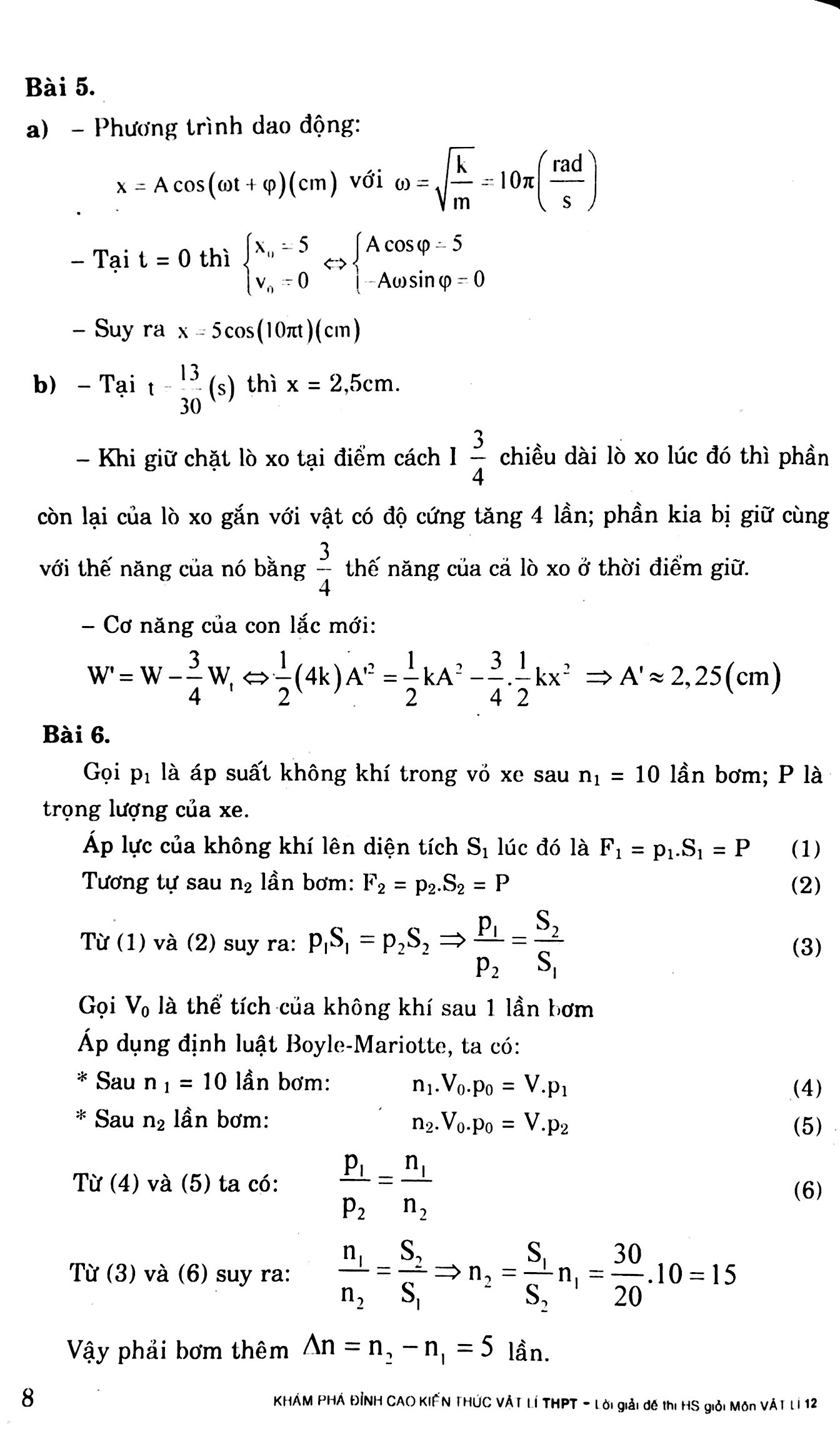 lời giải đề thi học sinh giỏi vật lí lớp 12 - Ảnh 7