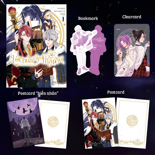 Lời Hứa Của Pháp Sư - Tập 1 - Tặng Kèm Bookmark Bế Hình + Postcard Các Pháp Sư Vương Quốc Trung Tâm + Postcard “Hiền Nhân” Akira + Clearcard