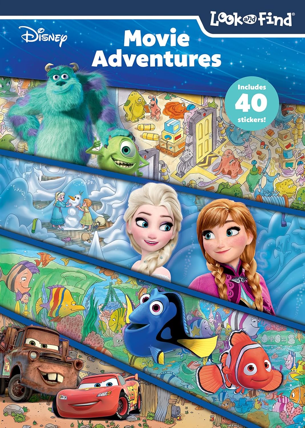 Look And Find Sticker Book Disney Pixar Movie Adventures - Ảnh 2