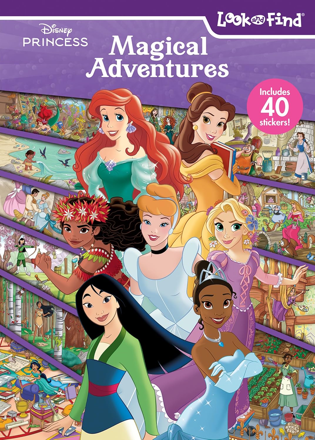Look And Find Sticker Book Disney Princess Magical Adventures - Ảnh 2
