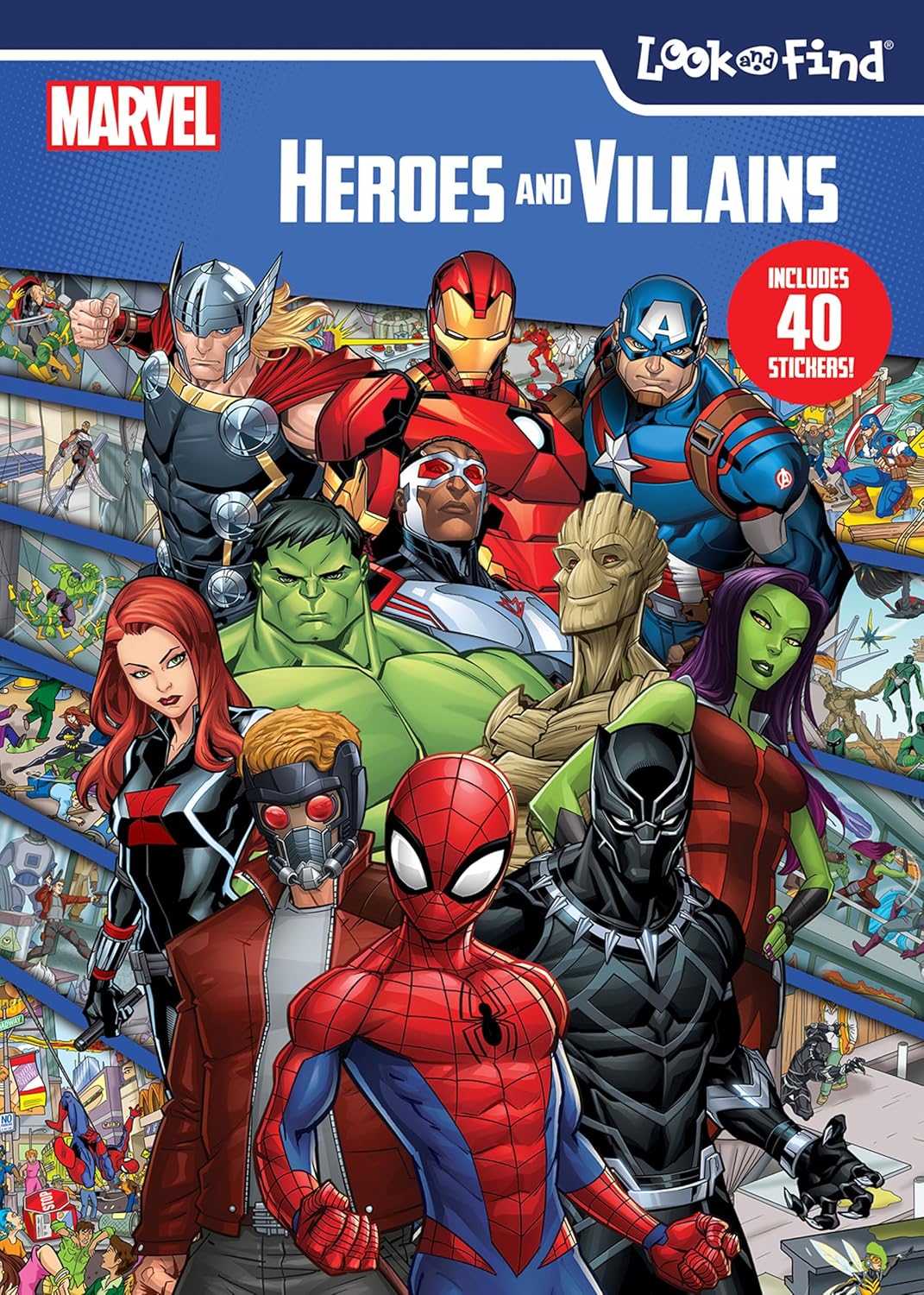 Look And Find Sticker Book Marvel Heroes And Villains - Ảnh 2