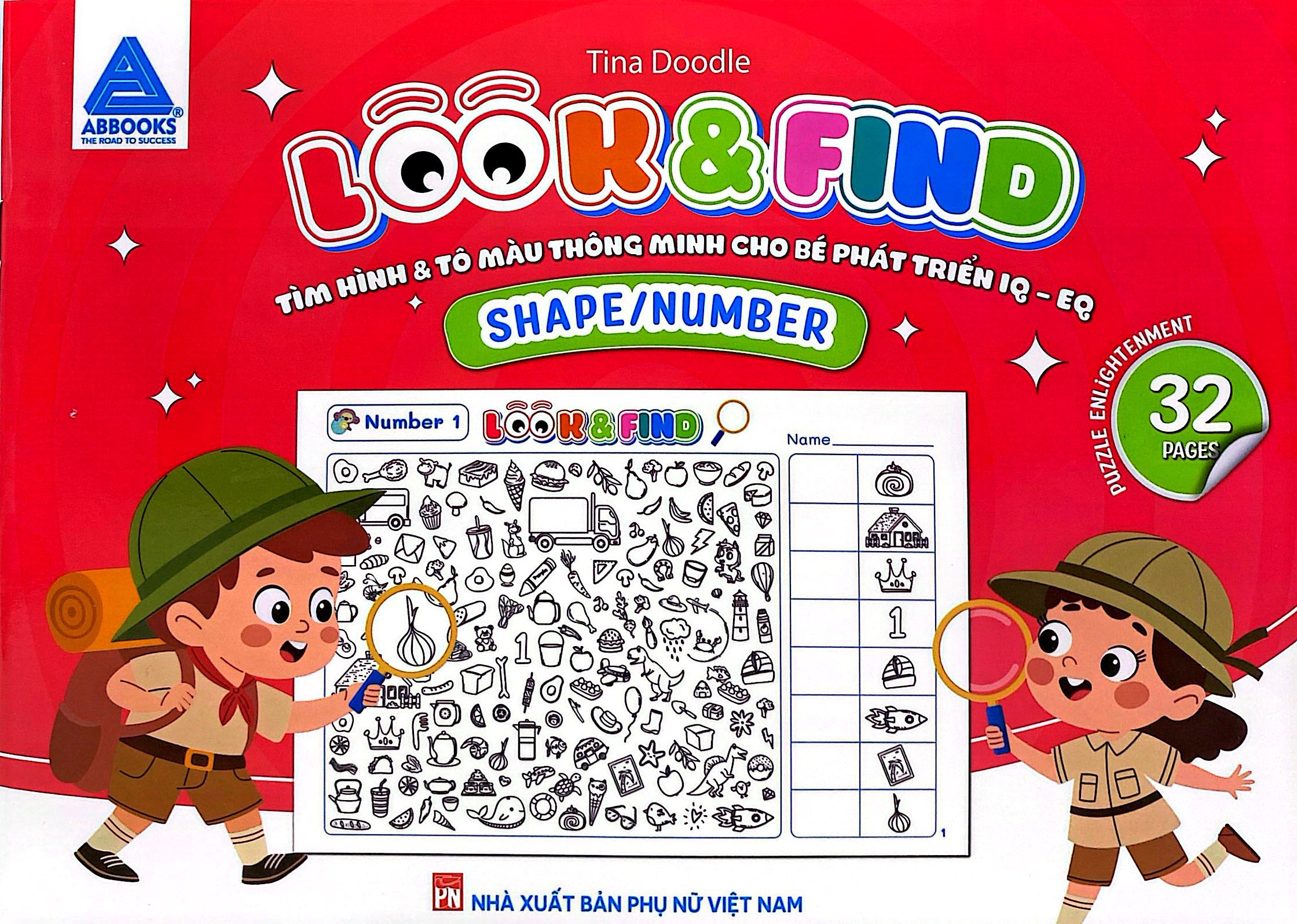 Look And Find - Tìm Hình Và Tô Màu Thông Minh Cho Bé Phát Triển IQ-EQ - Shape/Number - Ảnh 2