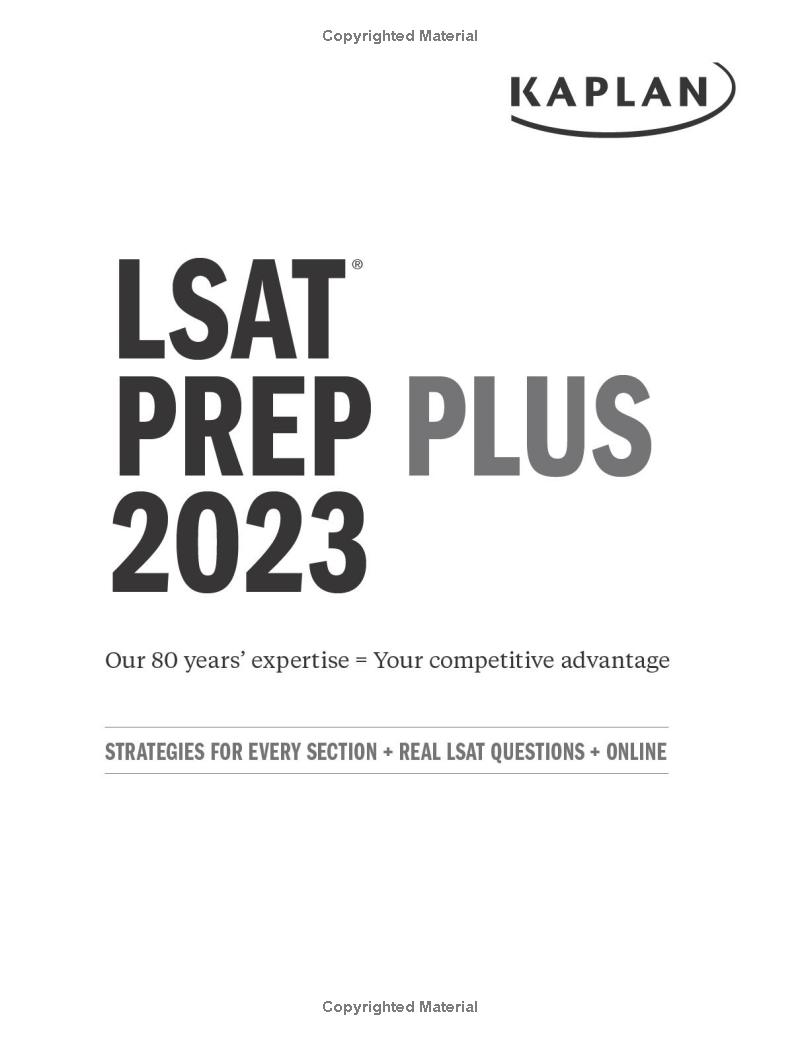 lsat prep plus 2023: strategies for every section + real lsat questions + online (kaplan test prep) - Ảnh 3