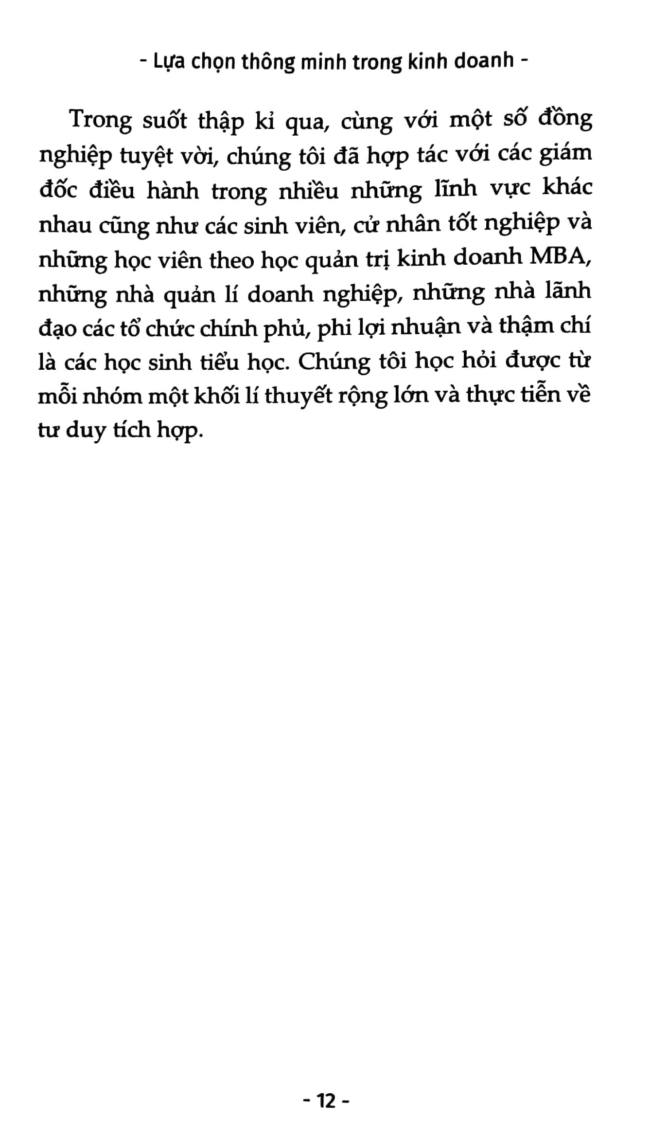 lựa chọn thông minh trong kinh doanh - Ảnh 5