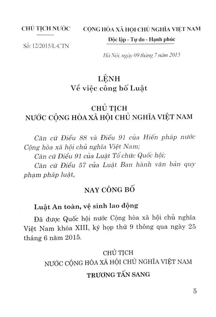 luật an toàn, vệ sinh lao động (hiện hành) (tái bản 2024) - Ảnh 4