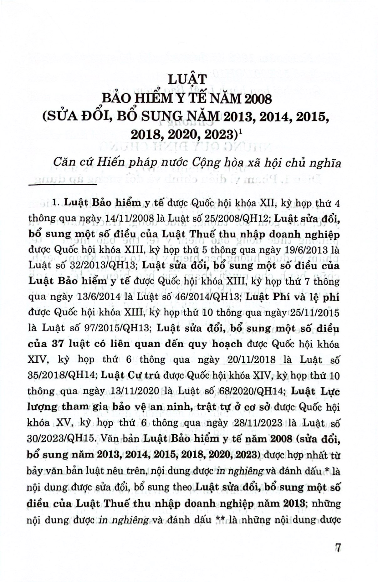 luật bảo hiểm y tế năm 2008 (sửa đổi, bổ sung năm 2013, 2014, 2015, 2018, 2020, 2023) - Ảnh 3