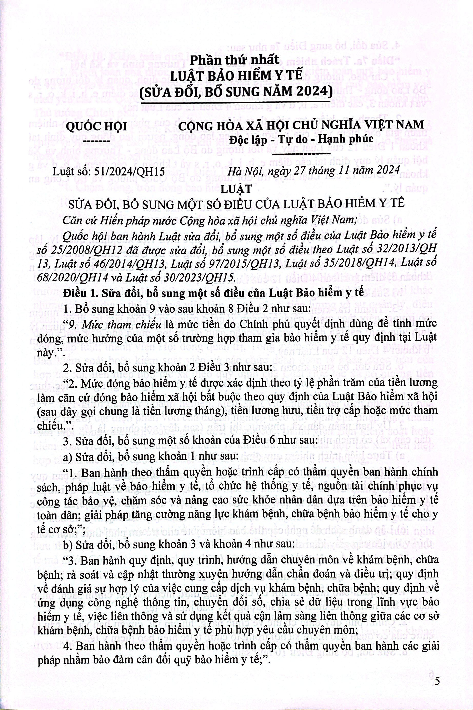 Luật Bảo Hiểm Y Tế (Sửa Đổi, Bổ Sung Năm 2024) - Hệ Thống Các Văn Bản Quy Định Chi Tiết Thi Hành - Ảnh 5