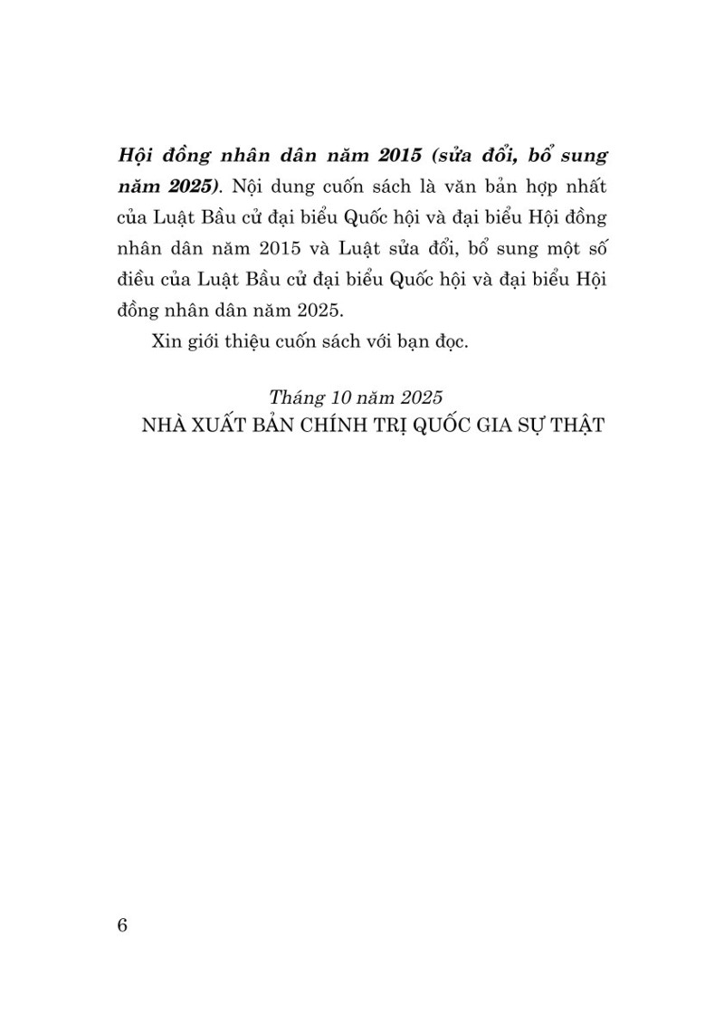 Luật Bầu Cử Đại Biểu Quốc Hội Và Đại Biểu Hội Đồng Nhân Dân Năm 2015 (Sửa Đổi, Bổ Sung Năm 2025) - Ảnh 3
