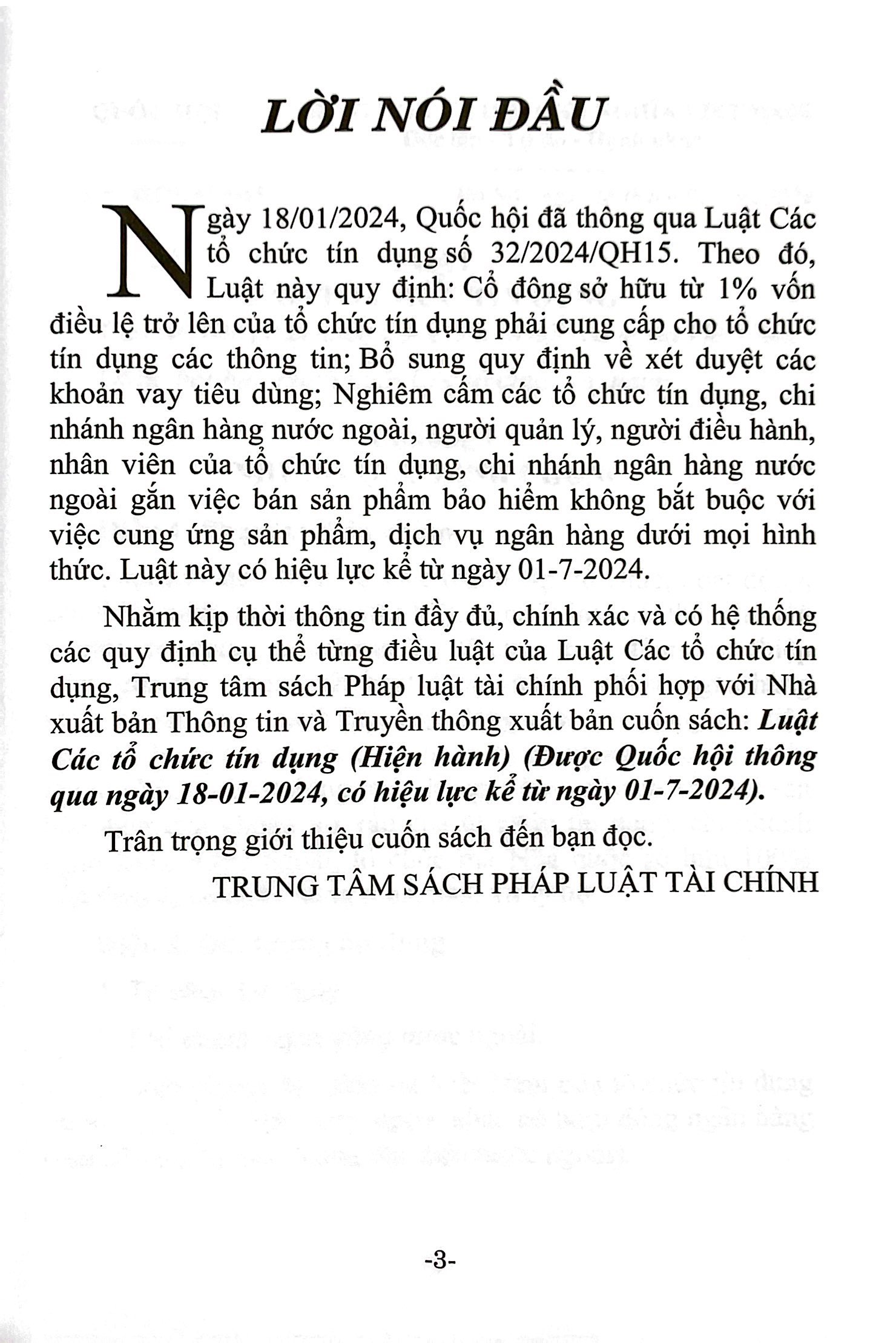 luật các tổ chức tín dụng (hiện hành) (được quốc hội thông qua ngày 18/01/2024, có hiệu lực kể từ ngày 01/7/2024) - Ảnh 3
