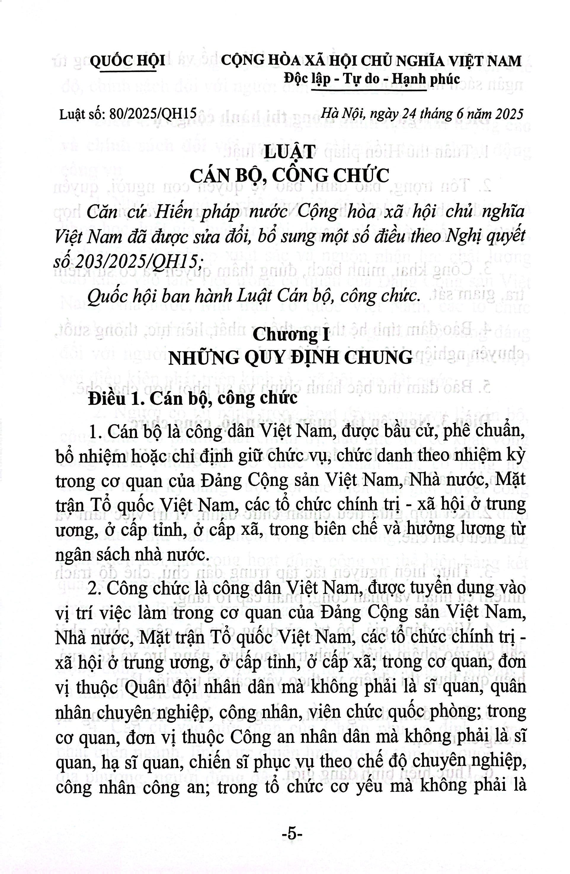 Luật Cán Bộ Công Chức Năm 2025 - Ảnh 5