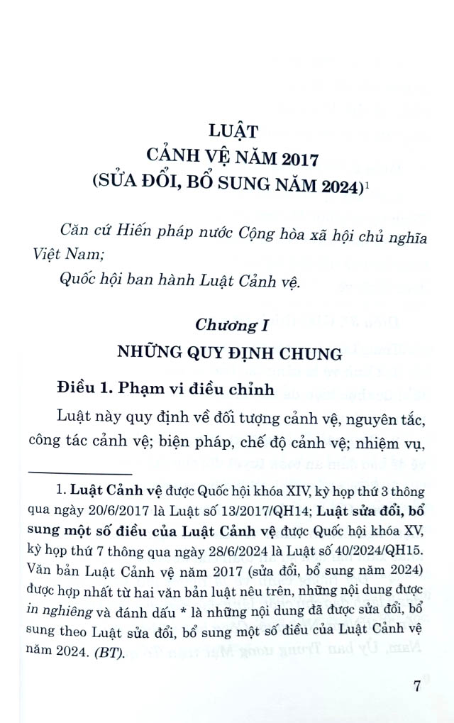 luật cảnh vệ năm 2017 (sửa đổi, bổ sung năm 2024) - Ảnh 4
