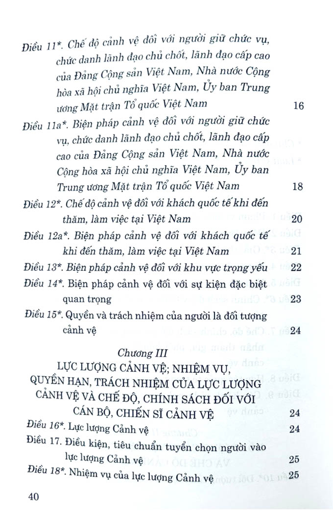 luật cảnh vệ năm 2017 (sửa đổi, bổ sung năm 2024) - Ảnh 6