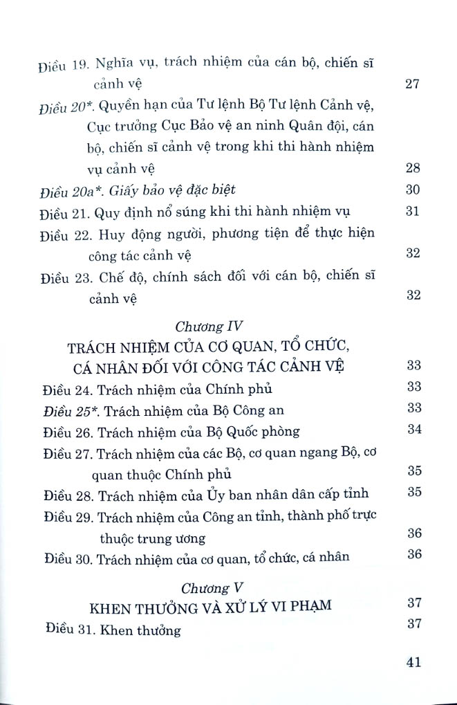 luật cảnh vệ năm 2017 (sửa đổi, bổ sung năm 2024) - Ảnh 7