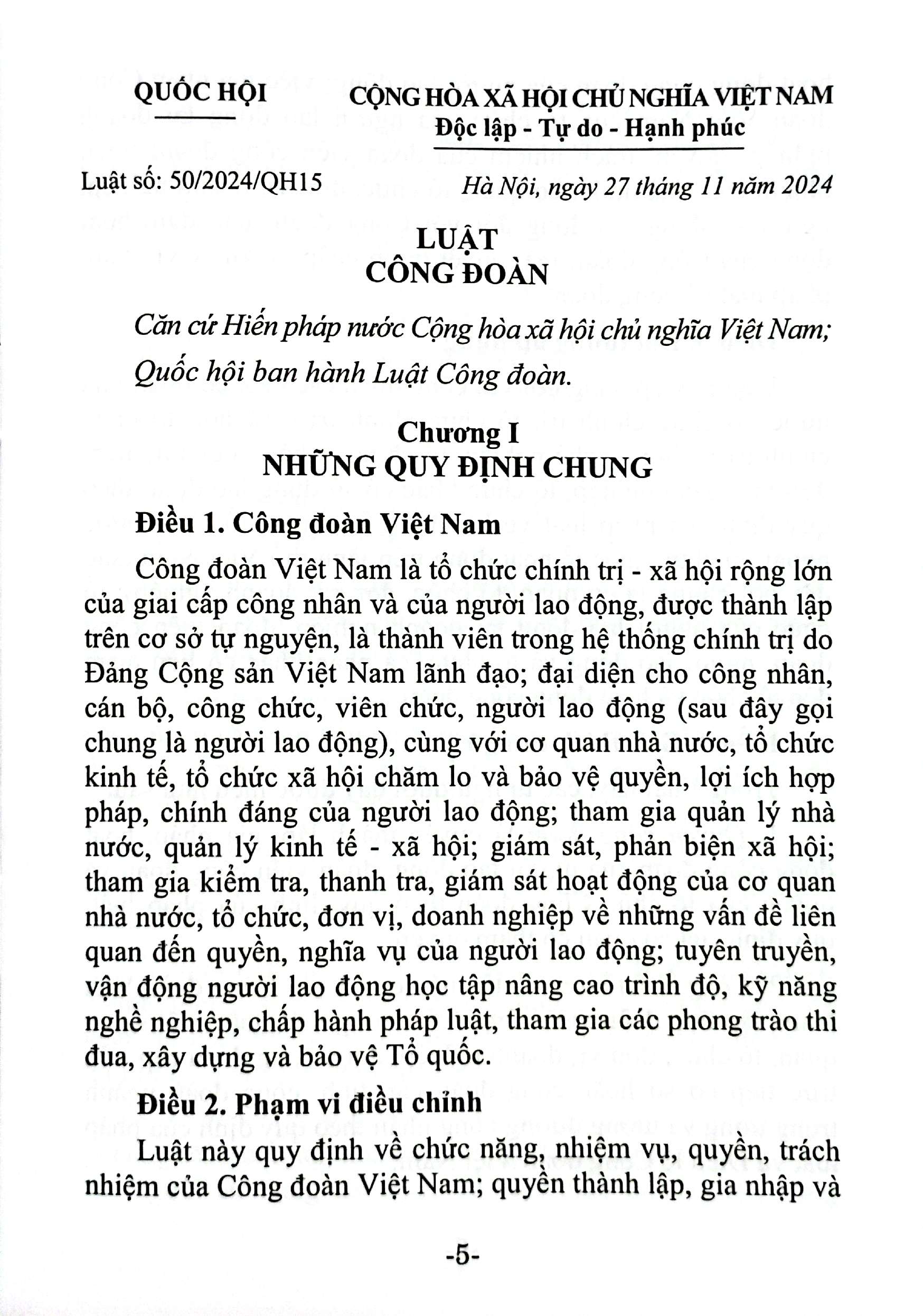 Luật Công Đoàn (Hiện Hành) - Ảnh 5