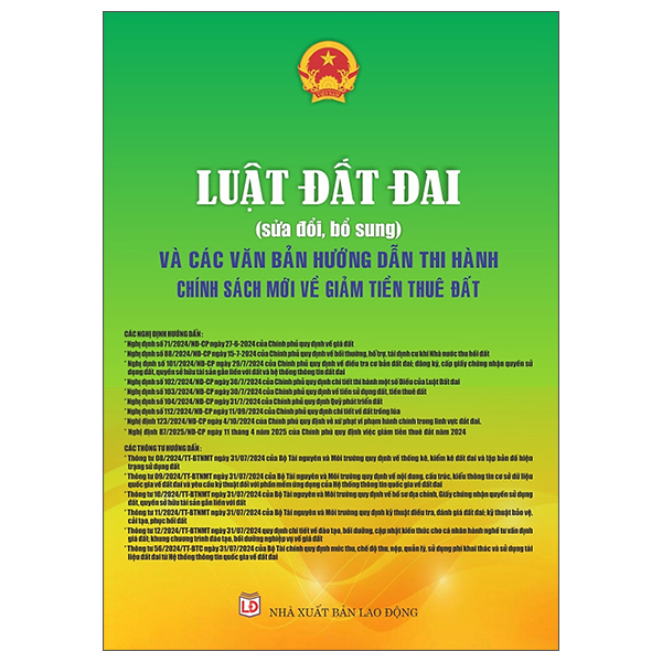 Luật Đất Đai (Sửa Đổi, Bổ Sung) Và Các Văn Bẩn Hướng Dẫn Thi Hành Chính Sách Mới Về Giảm Tiền Thuê Đất