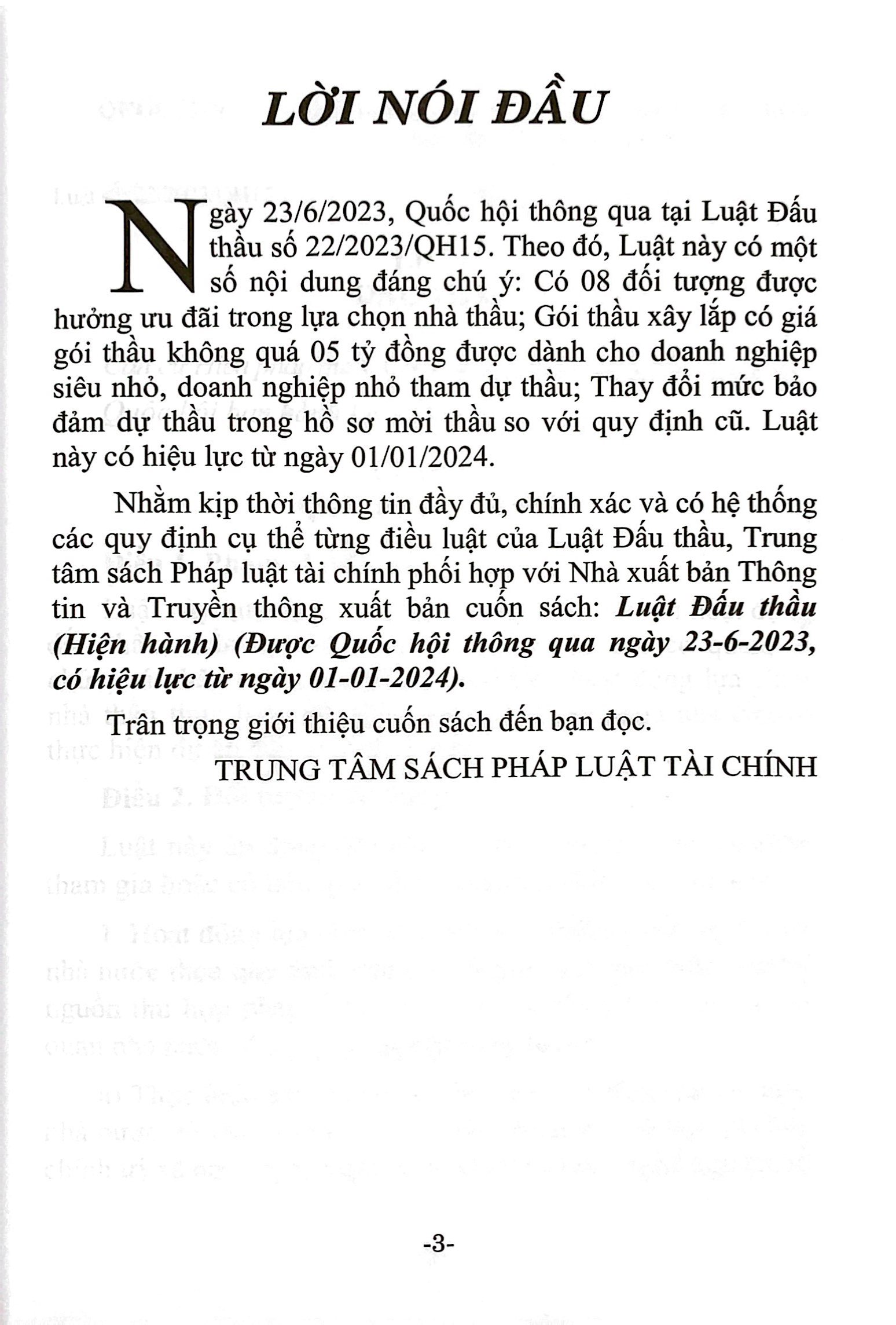 luật đấu thầu (hiện hành) (được quốc hội thông qua ngày 23/6/2023, có hiệu lực từ ngày 01/01/2024) - Ảnh 3