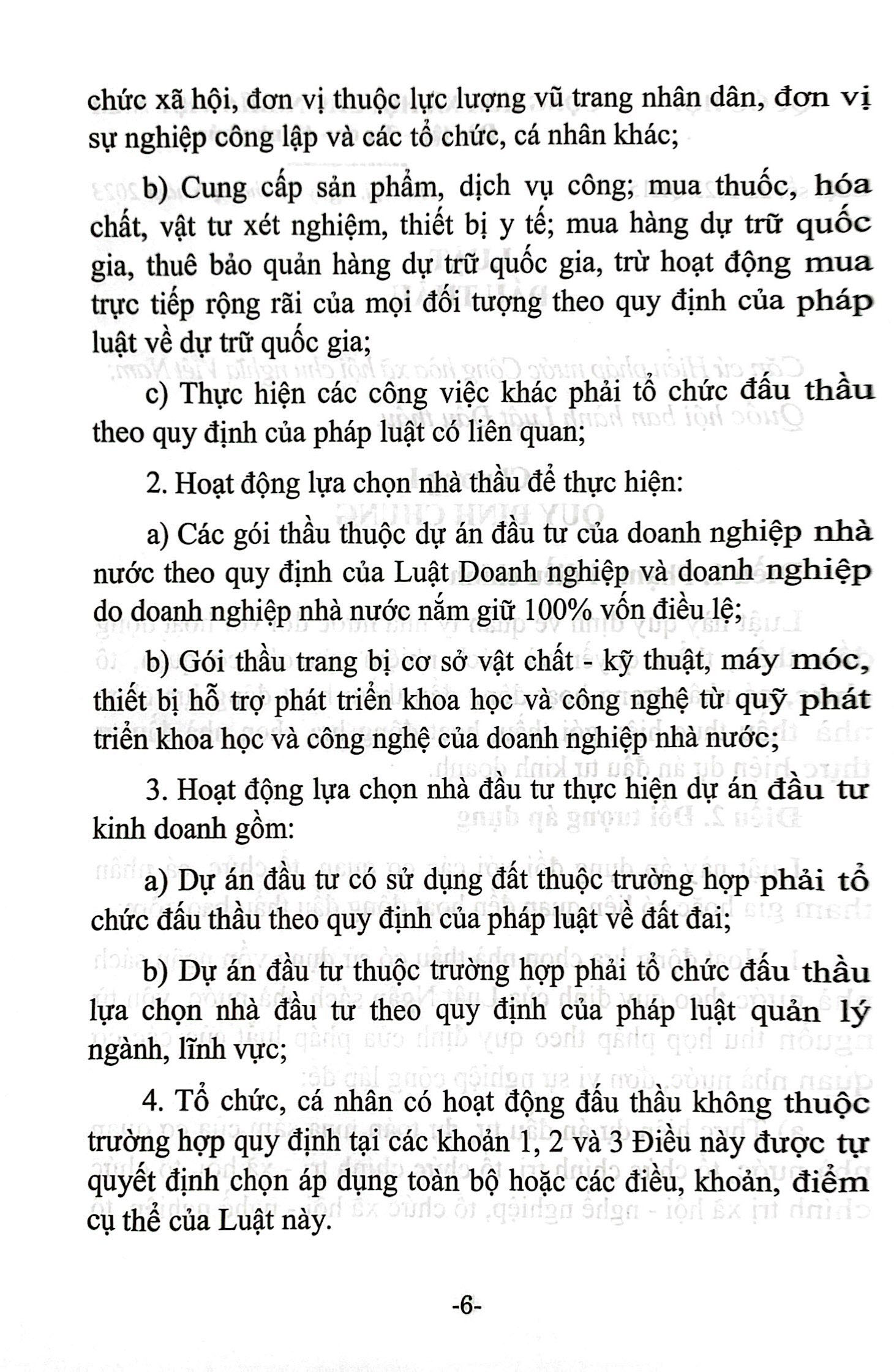 luật đấu thầu (hiện hành) (được quốc hội thông qua ngày 23/6/2023, có hiệu lực từ ngày 01/01/2024) - Ảnh 5