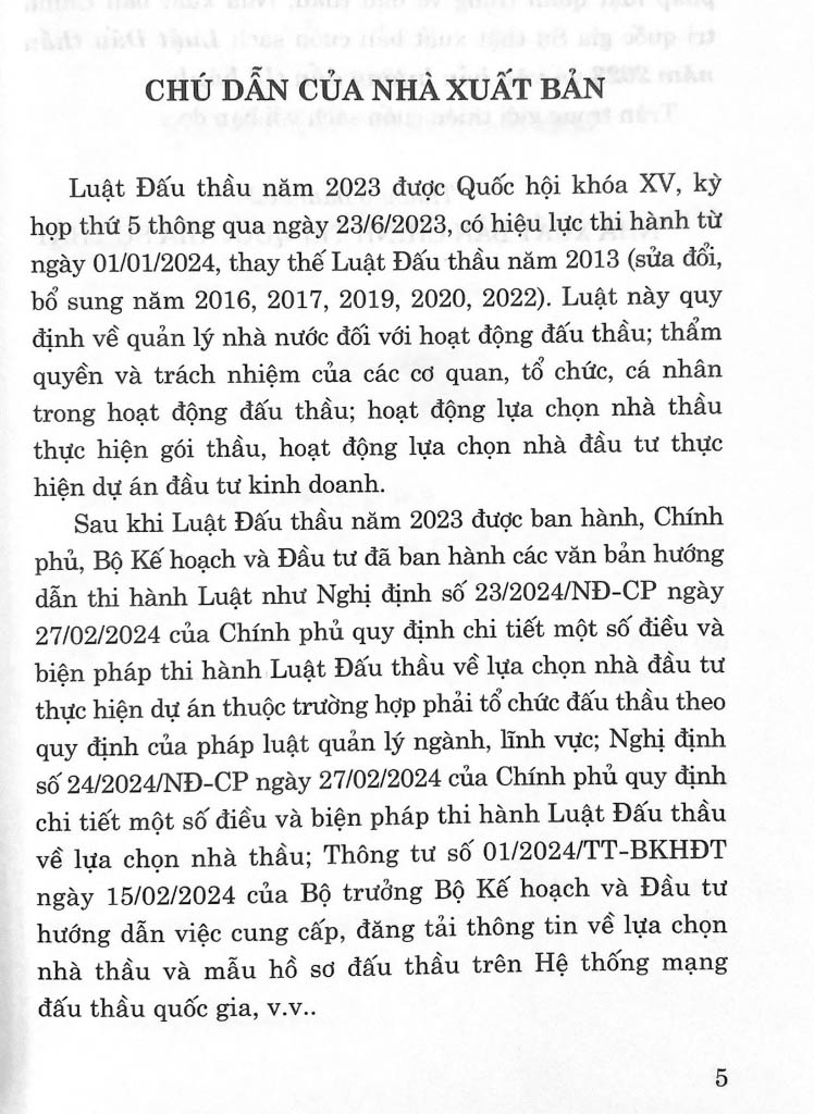 luật đấu thầu năm 2023 và văn bản hướng dẫn thi hành - Ảnh 3