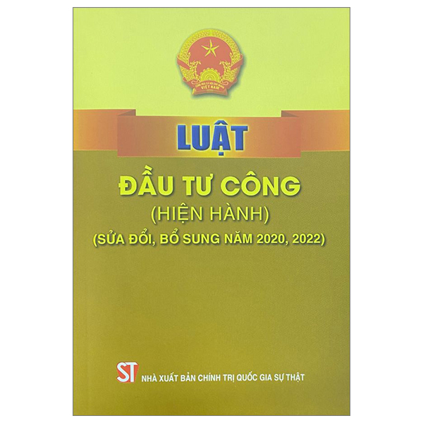 luật đầu tư công (hiện hành) (sửa đổi, bổ sung năm 2020, 2022)