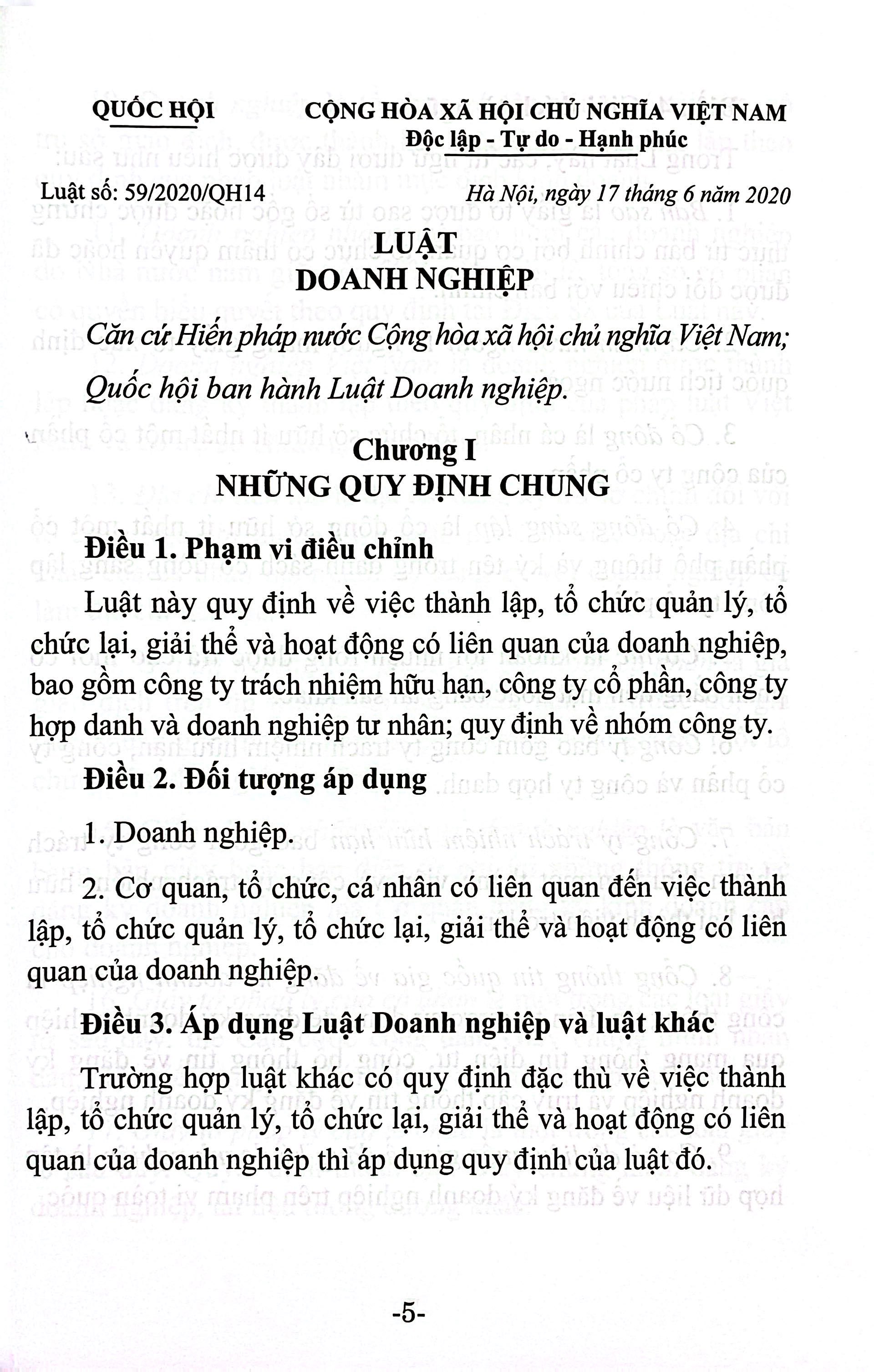 Luật Doanh Nghiệp (Sửa Đổi, Bổ Sung Năm 2022, 2025) - Ảnh 5