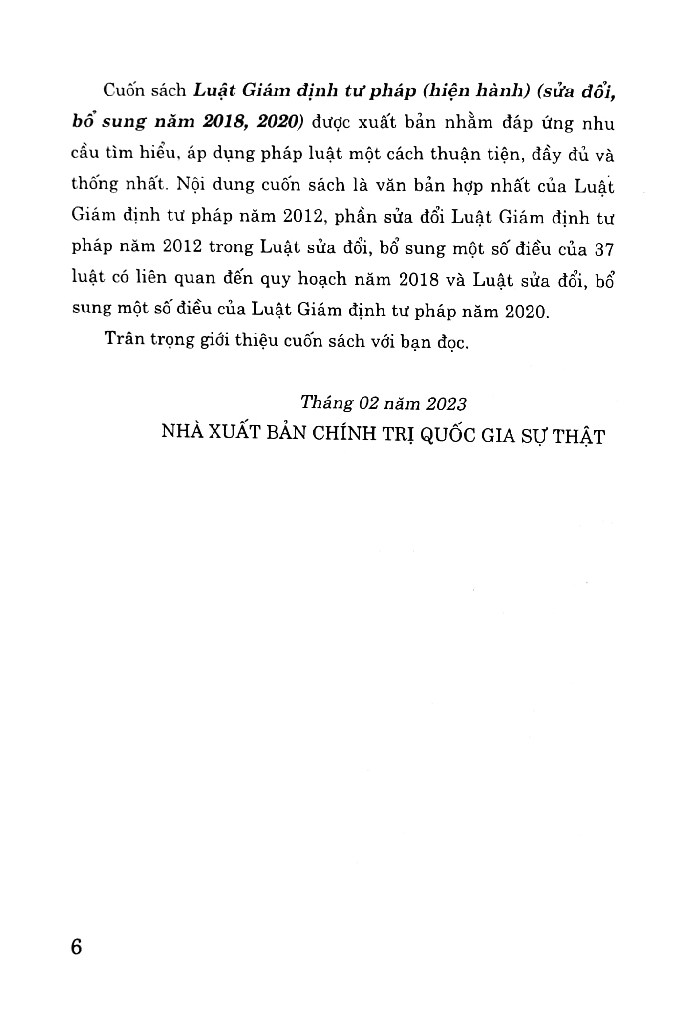 luật giám định tư pháp (hiện hành) (sửa đổi, bổ sung năm 2018, 2020) (tái bản 2023) - Ảnh 5