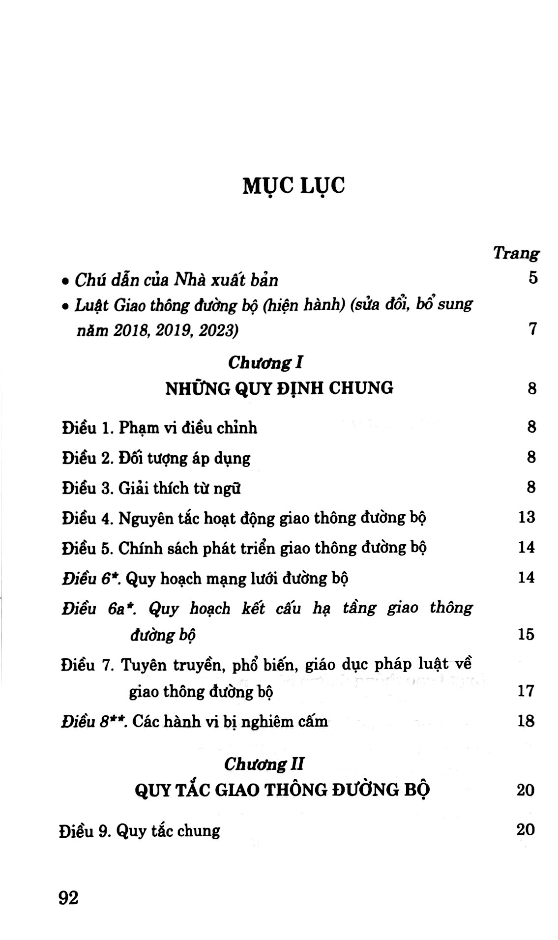 luật giao thông đường bộ (hiện hành) (sửa đổi, bổ sung năm 2018. 2019, 2023) - Ảnh 4